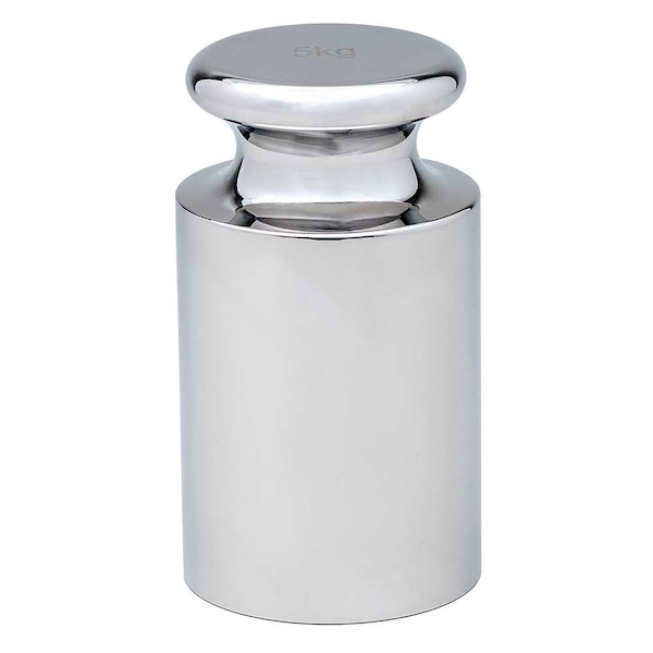 Globe Scientific Calibration Weight, 5kg, OIML Class F2, includes ISO 17025: 2017 Cert. of Calibration GB-F2-5KG-C - main